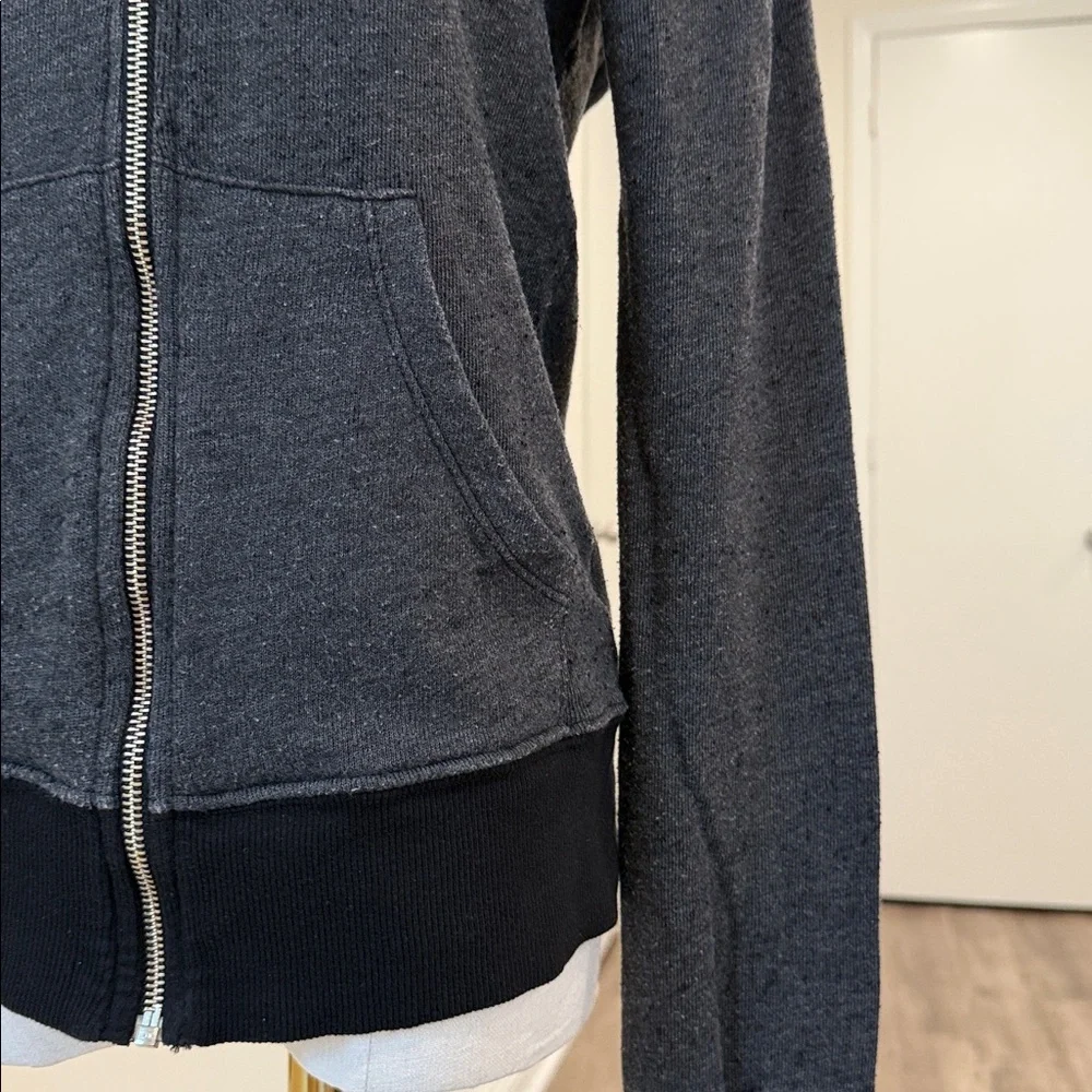 WILDFOX charcoal grey zip hoodie - Picture 8 of 16
